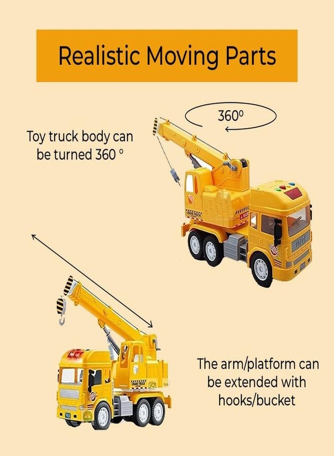 KONIGIN Play Game Plastic Crane Friction Crane Trucks Toy for Kids Boys (Pack of 1_Multicolor) - Image 2